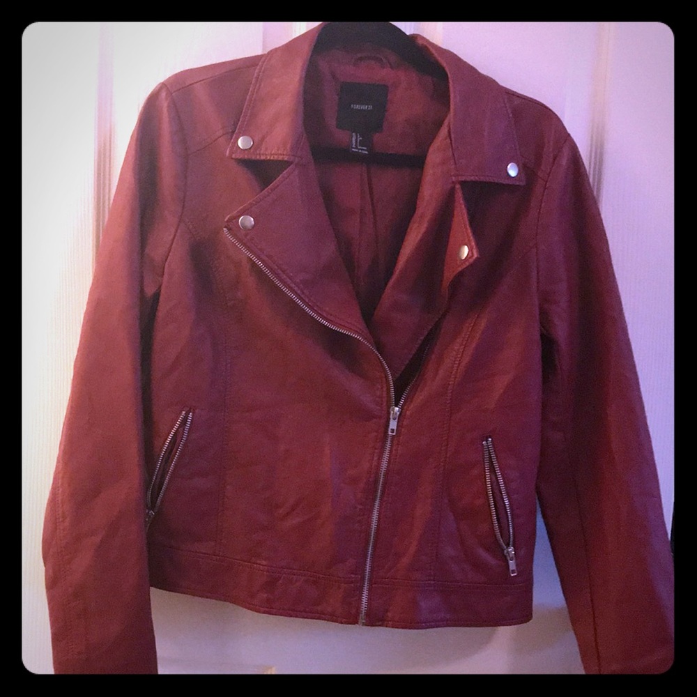 Red Leather Forever21 Jacket!